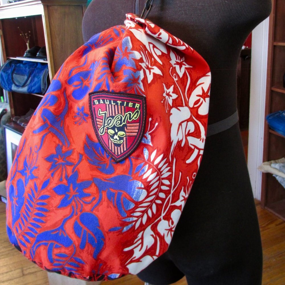 JPG Hawaiian Cotton Print Duffel Bag/Backpack NWOT